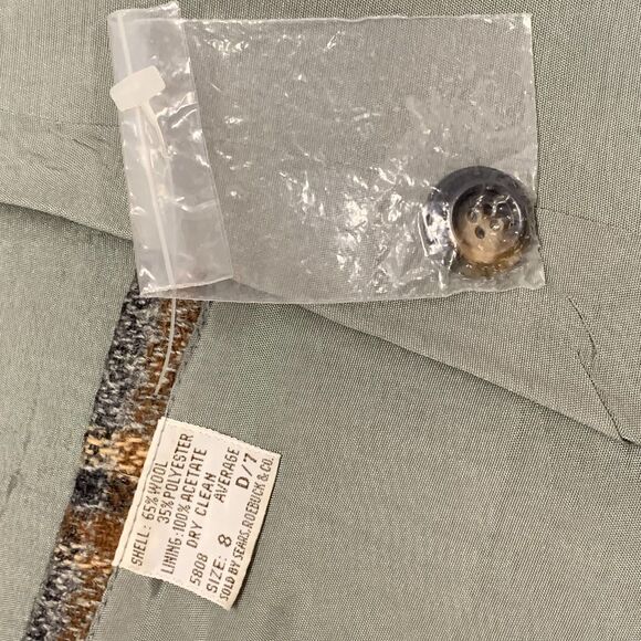 VTG Harrington Square Plaid Womens Blazer Wool Blend 70's Equestrian Boardroom 8 - Picture 7 of 13